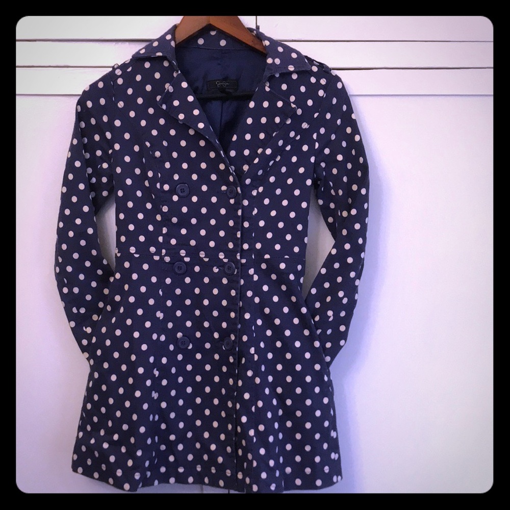 Blue trench coat